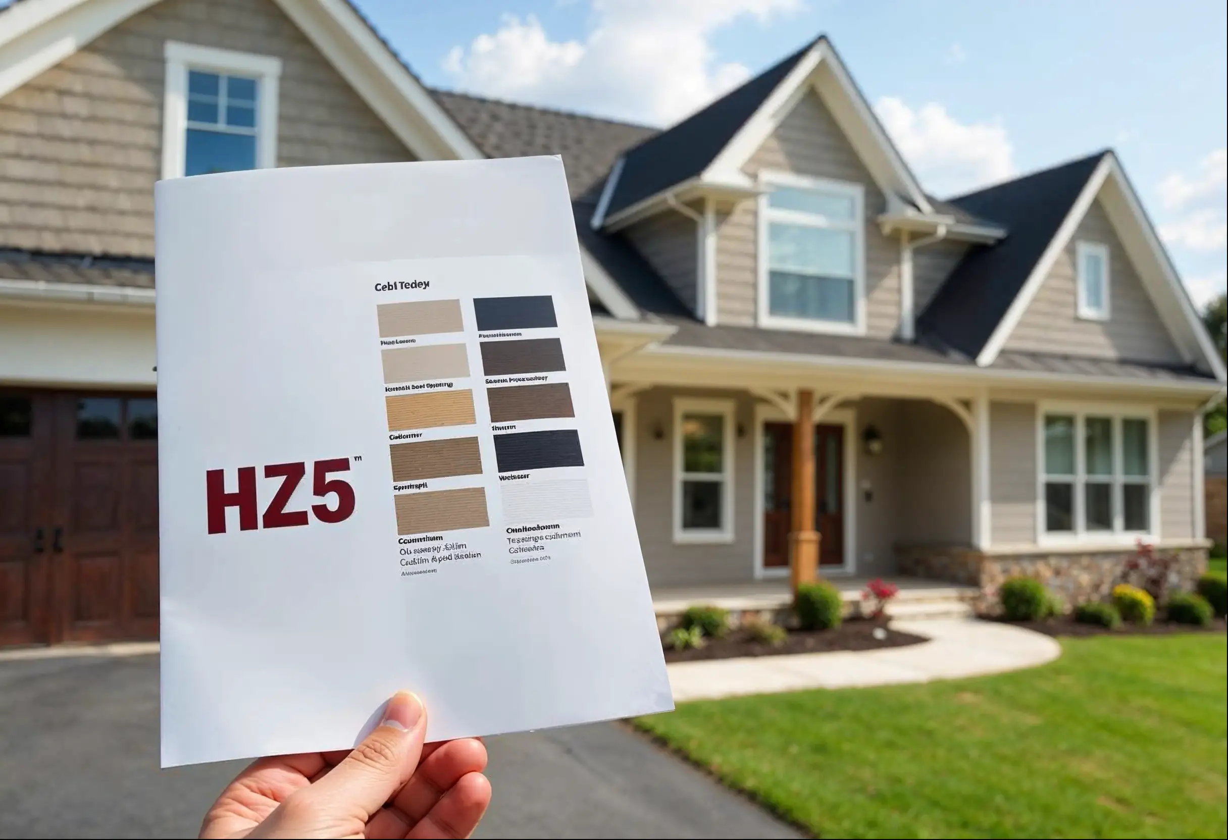 James Hardie HZ5 product near a construction site in WV with snowy conditions.
