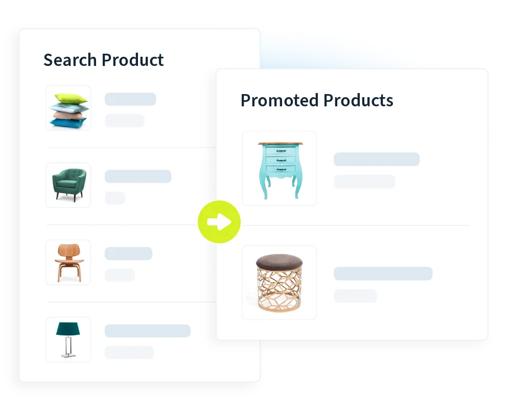 Search Product list and Promoted Products list