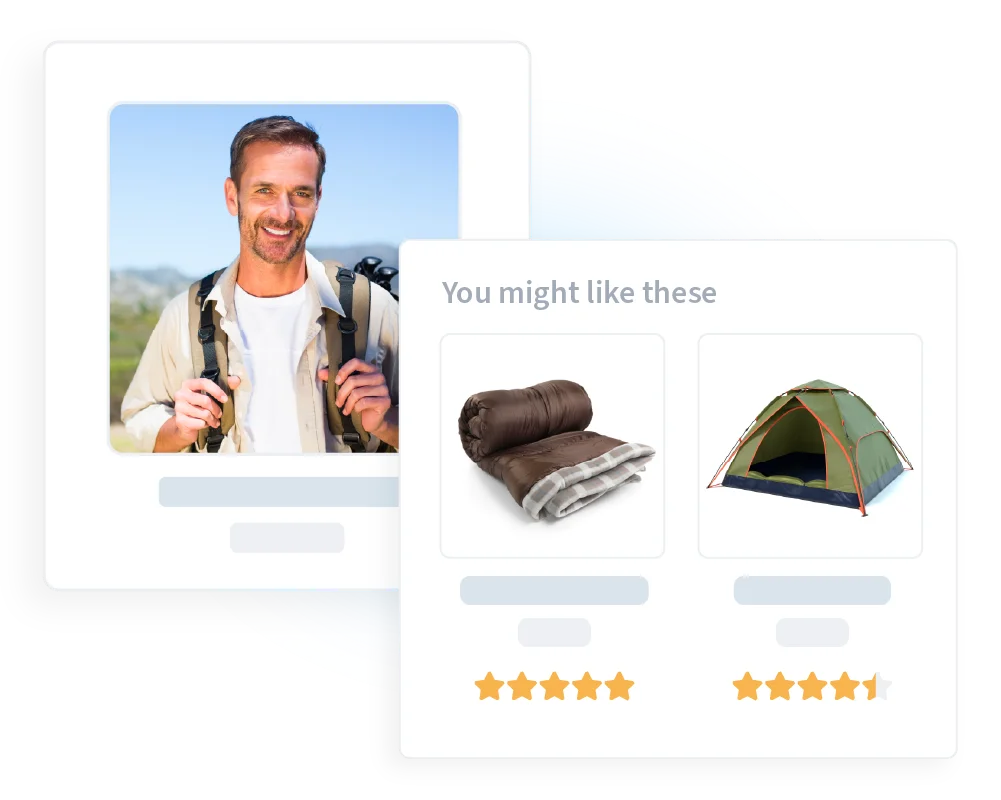Product recommendation show relevant products the user might like based on their recent search