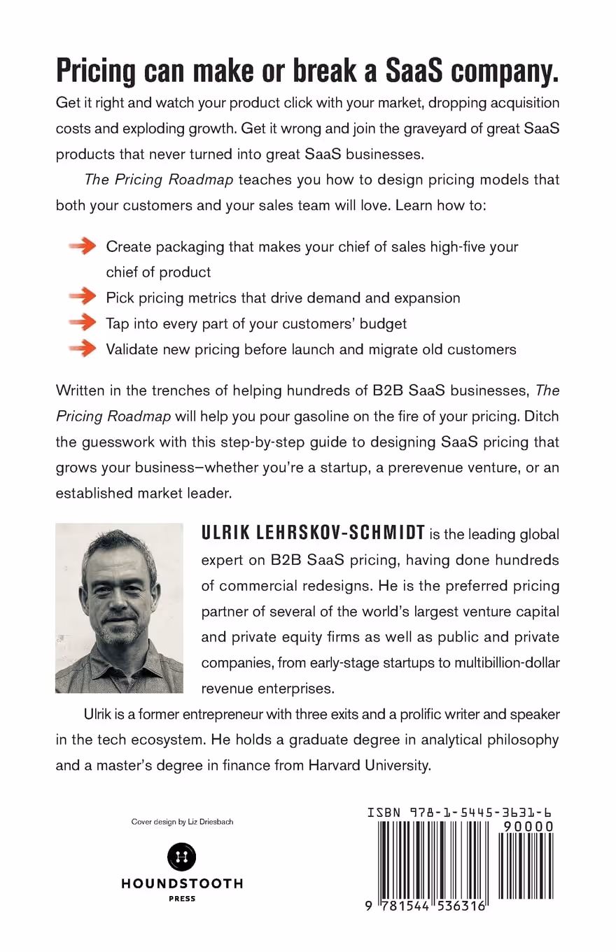The pricing roadmap book