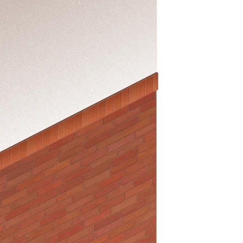 A close up illustration of the outside wall of a flat
