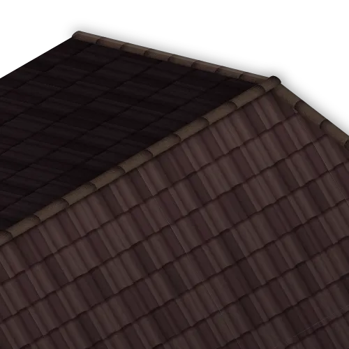 An illustration of a roof from above