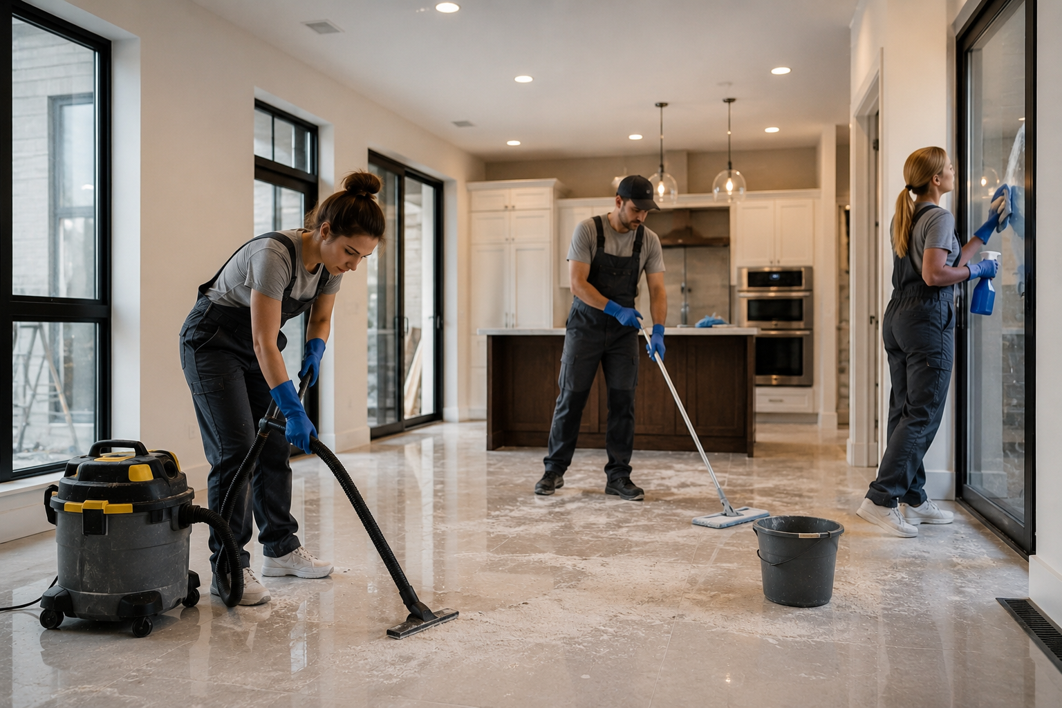 What does post construction cleaning include