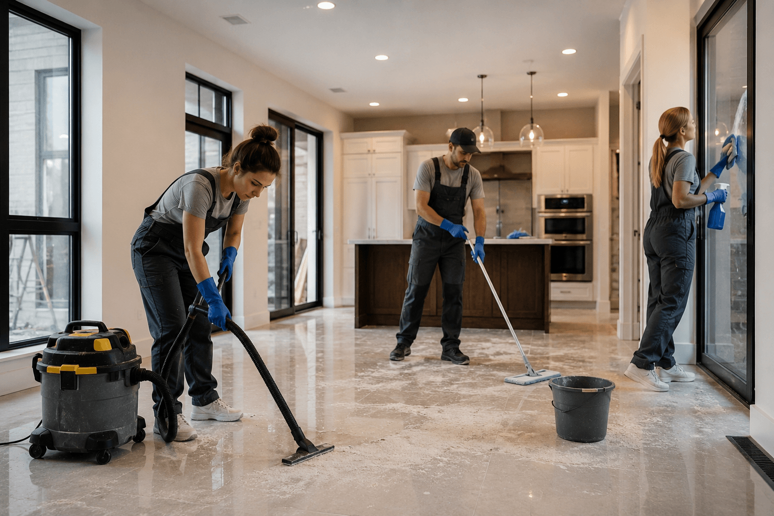 What does post construction cleaning include