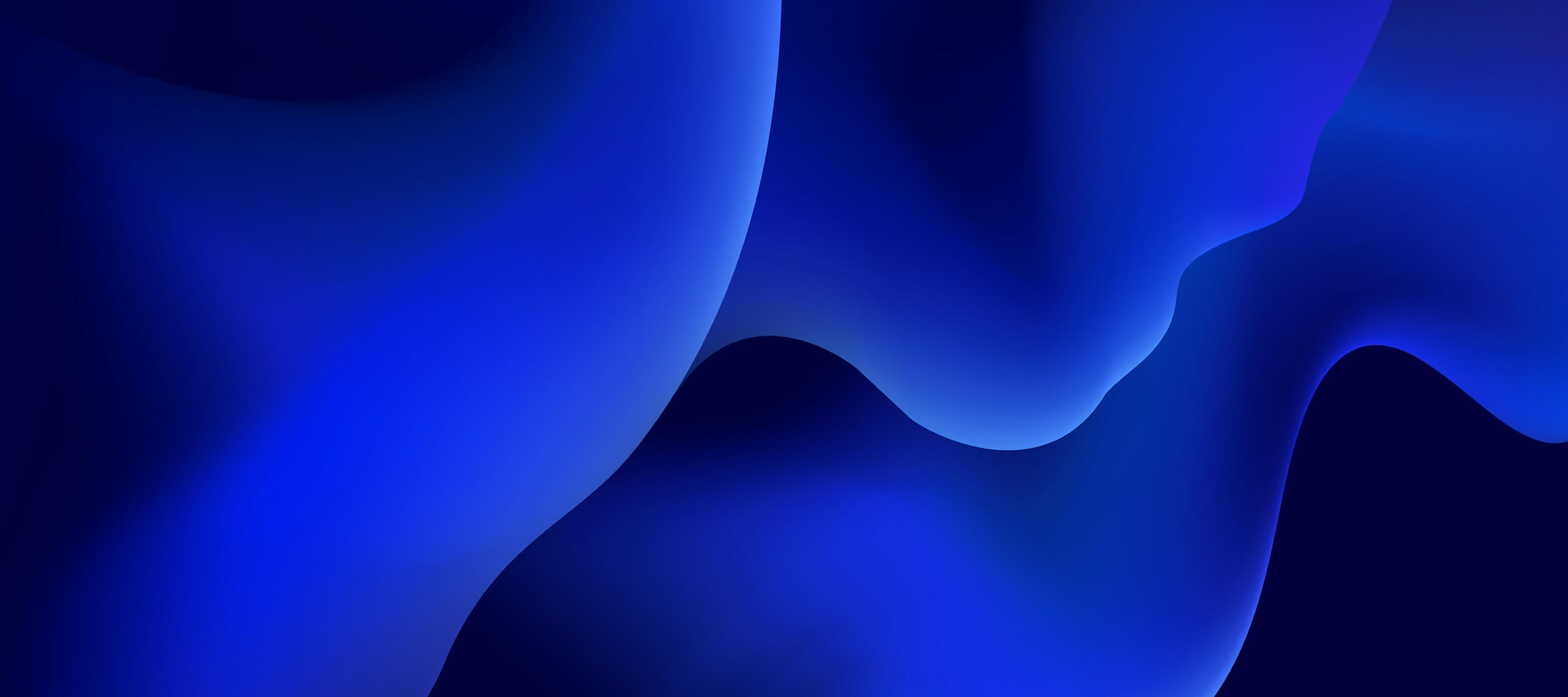 Abstract blue 3D gradient background with smooth flowing shapes representing creativity and innovation.
