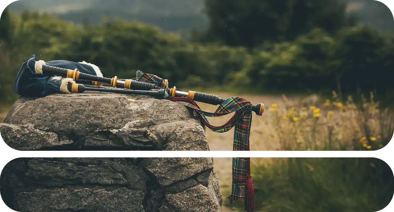 bagpipes on wall