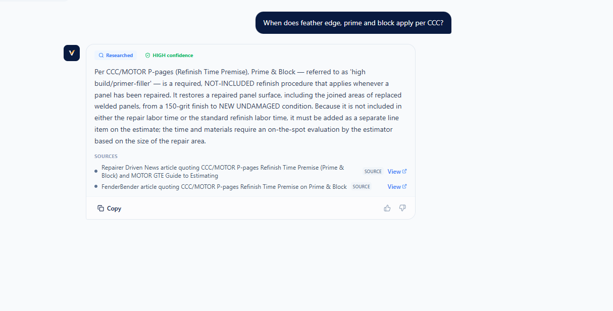 Ask VaraFix AI answer screen