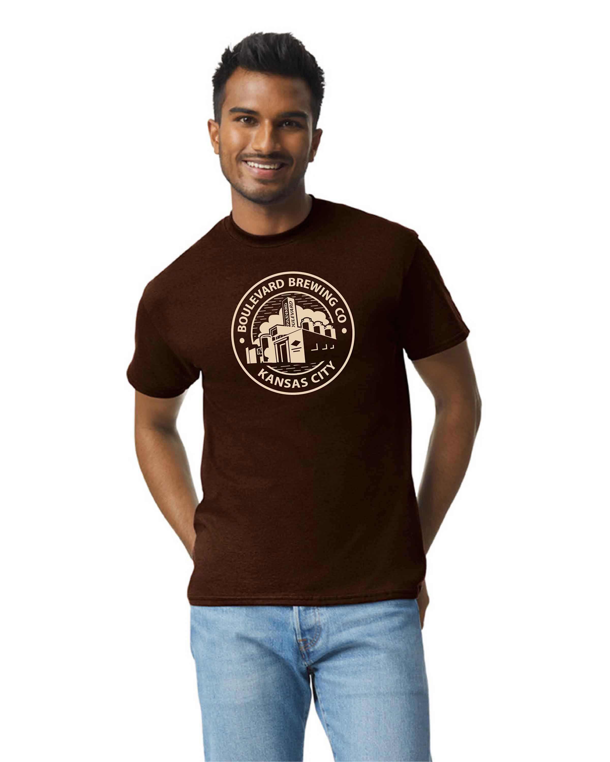 Boulevard Brewing tshirt design dark brown