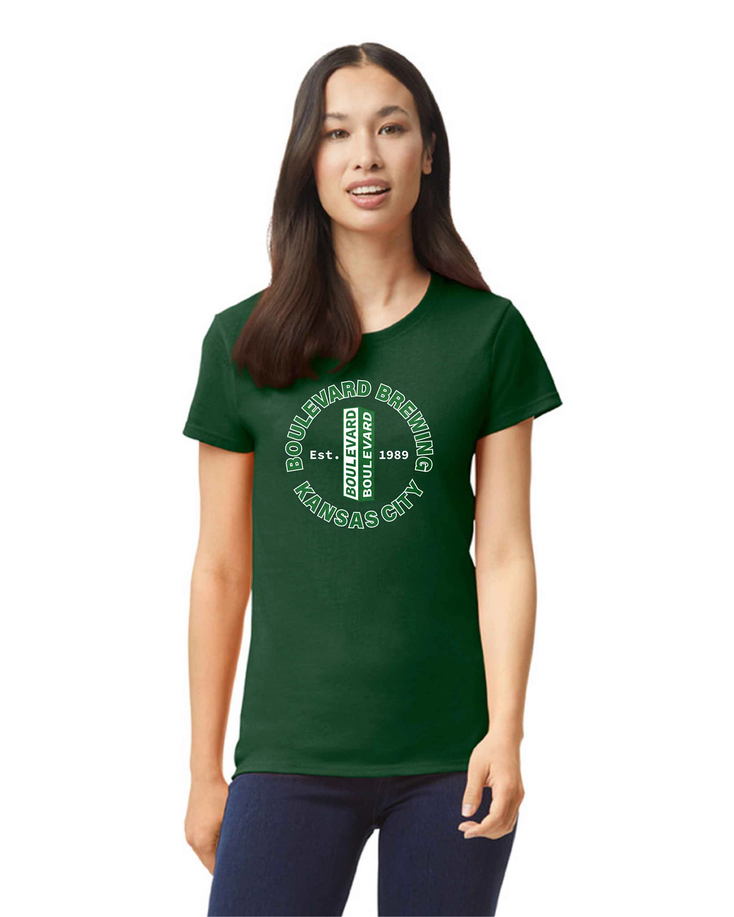 Boulevard Brewing tshirt design dark green
