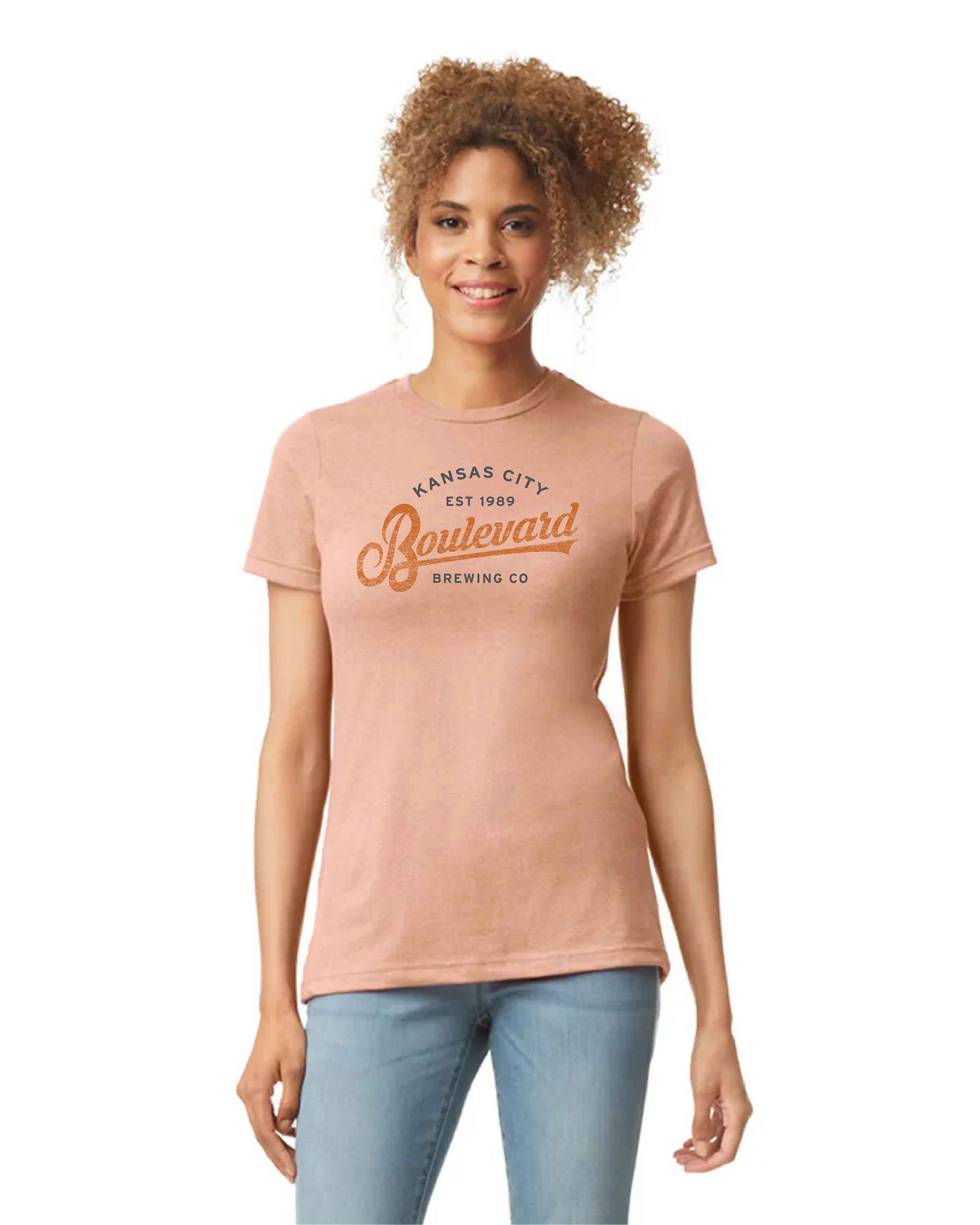 Boulevard Brewing tshirt design mauve