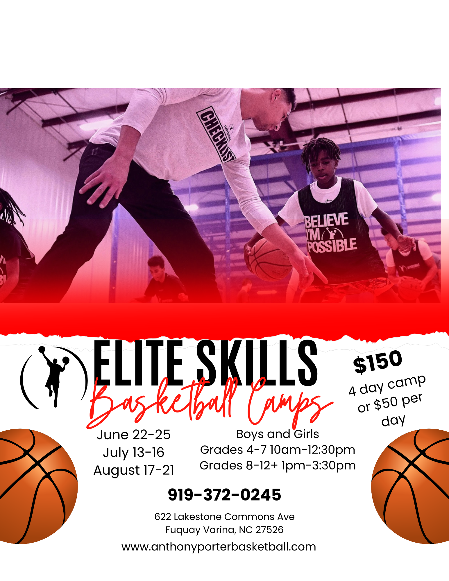 ELITE SKILLS CAMP JUNE (grades 8-12+)