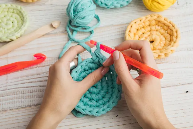Crochetting