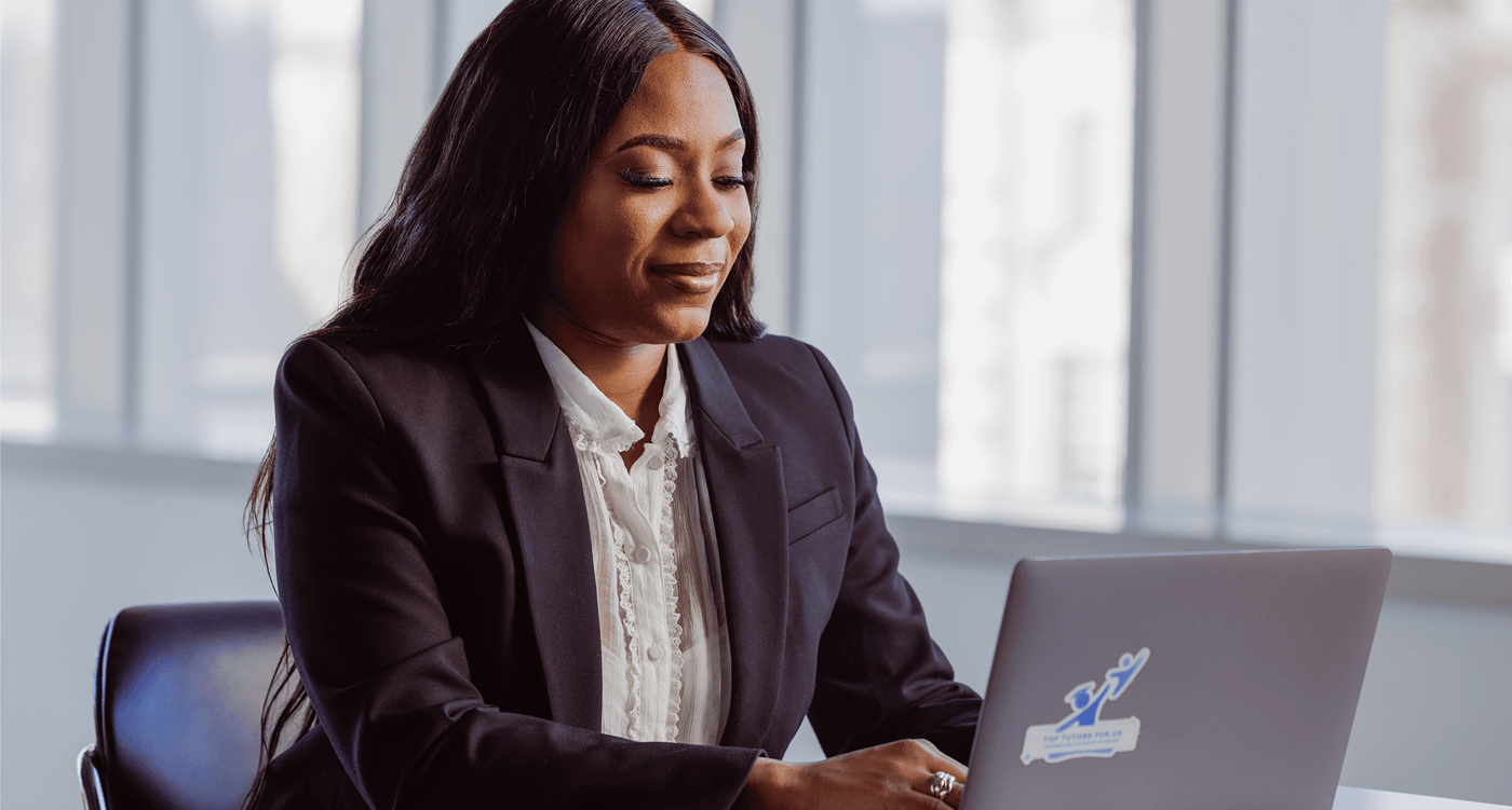 Angelica Harris, founder of Top Tutors for Us, reflecting on her high school experience and overcoming low test scores to achieve success