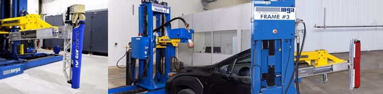 A blue machine in a garageAI-generated content may be incorrect.