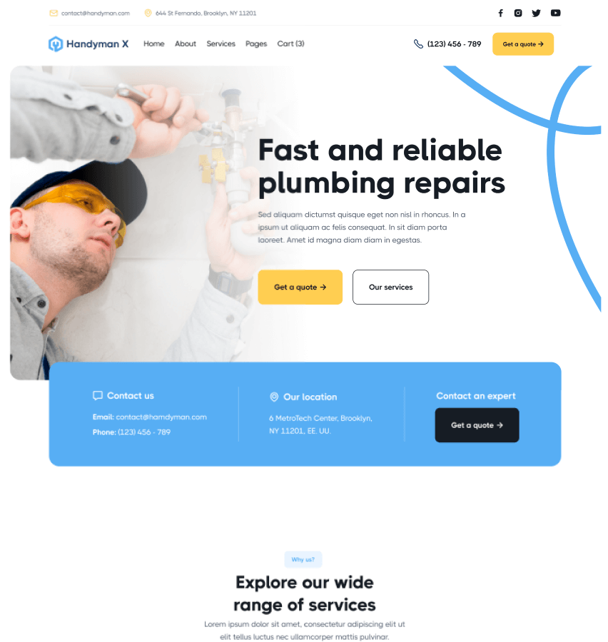 Handyman X - Home V2 - Handyman Webflow Template