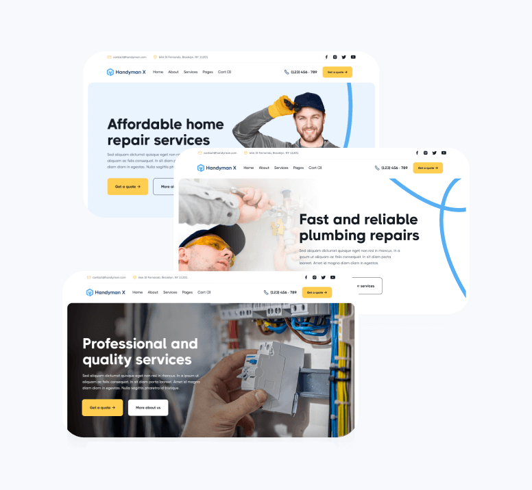 Handyman X - 60+ Sections - Handyman Webflow Template