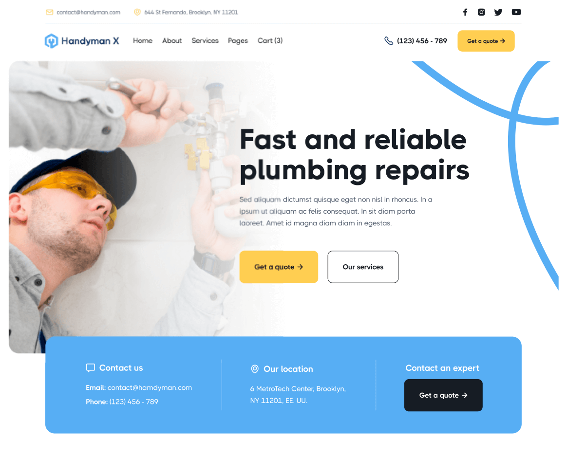 Handyman X - Home V2 Page - Handyman Webflow Template