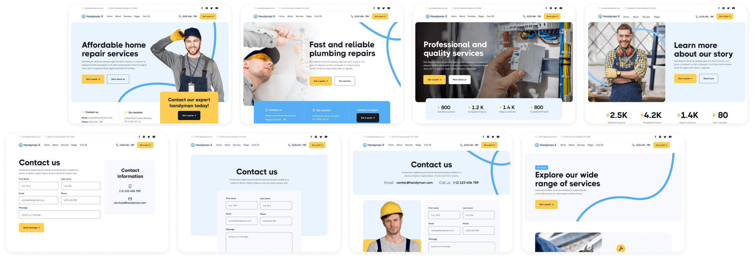 Handyman X - Buy Now On Webflow - Handyman Webflow Template