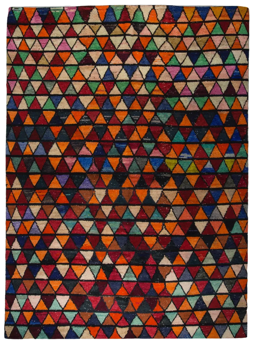 Old Yarn PomPom Rug