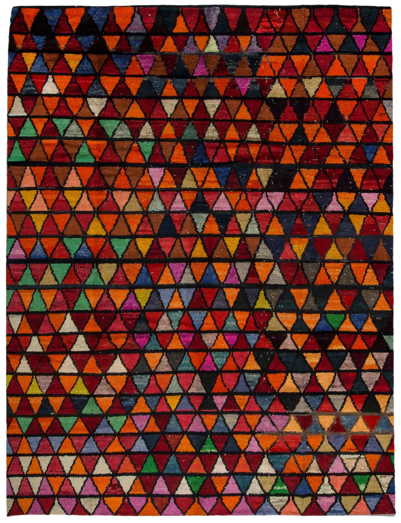 Old Yarn PomPom Rug