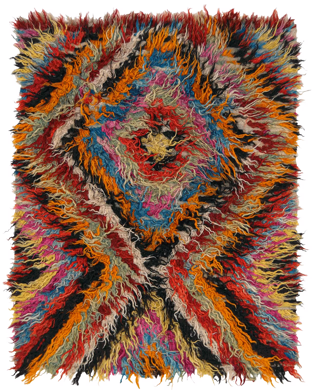 Vintage Afyon Filikli Angora Rug