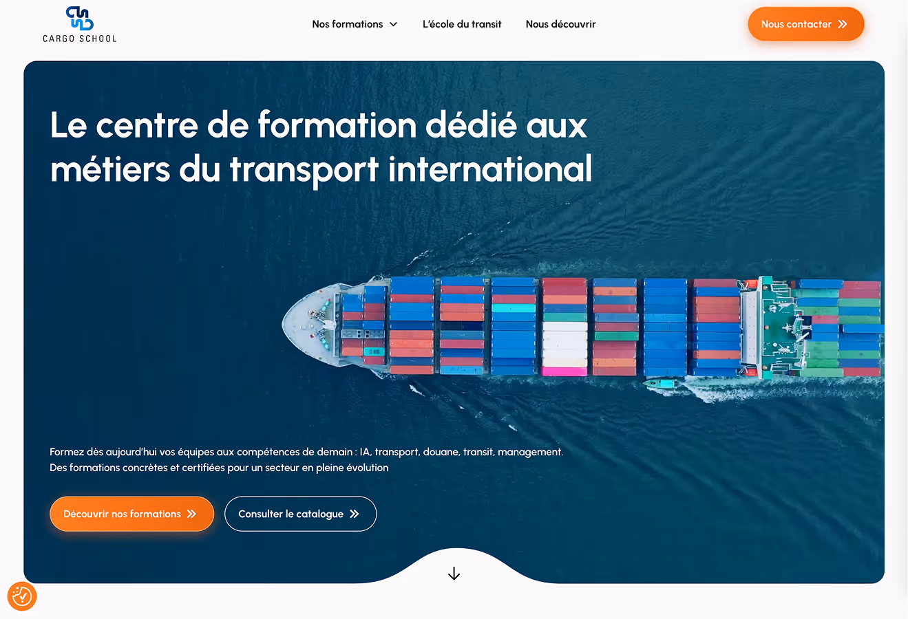 Hero header cargo school