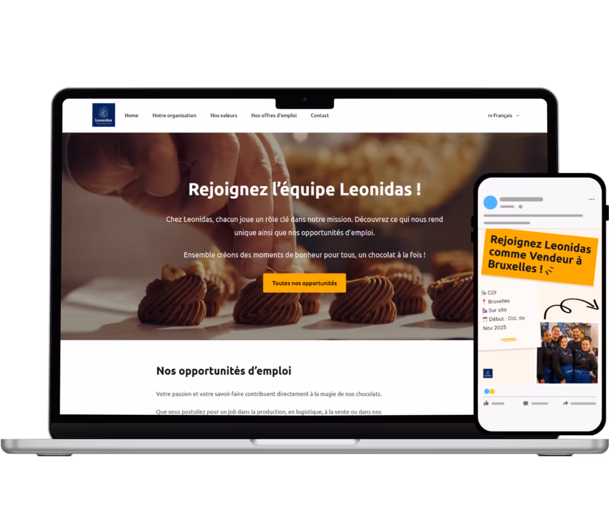 Leonidas site carrière avec Jobloom