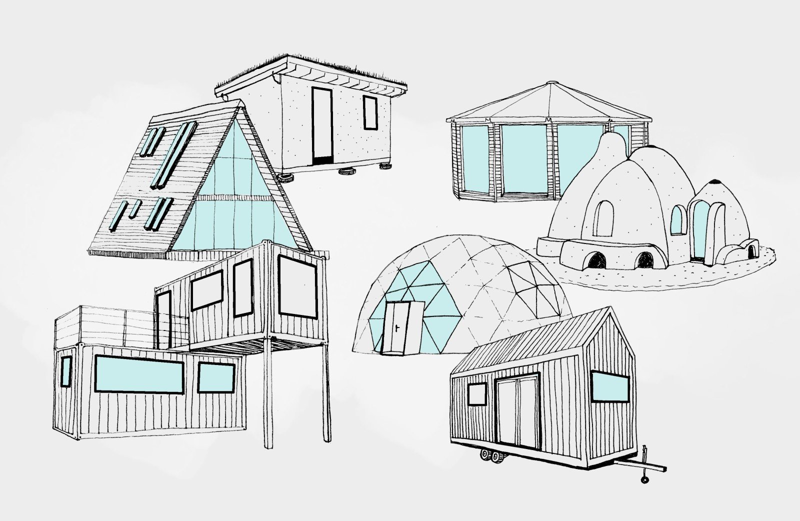 dessins d'habitats réversibles