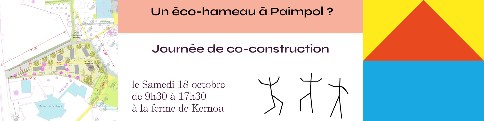 Journée de co-construction le Samedi 18 octobre de 9h30 à 17h30 à la ferme de Kernoa