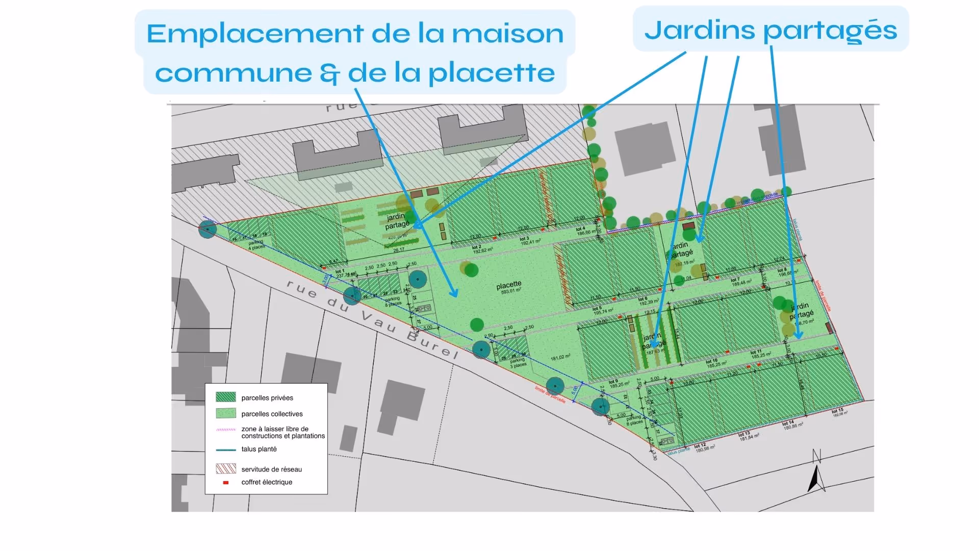 Le plan indicatif déposé dans le permis d'aménager
