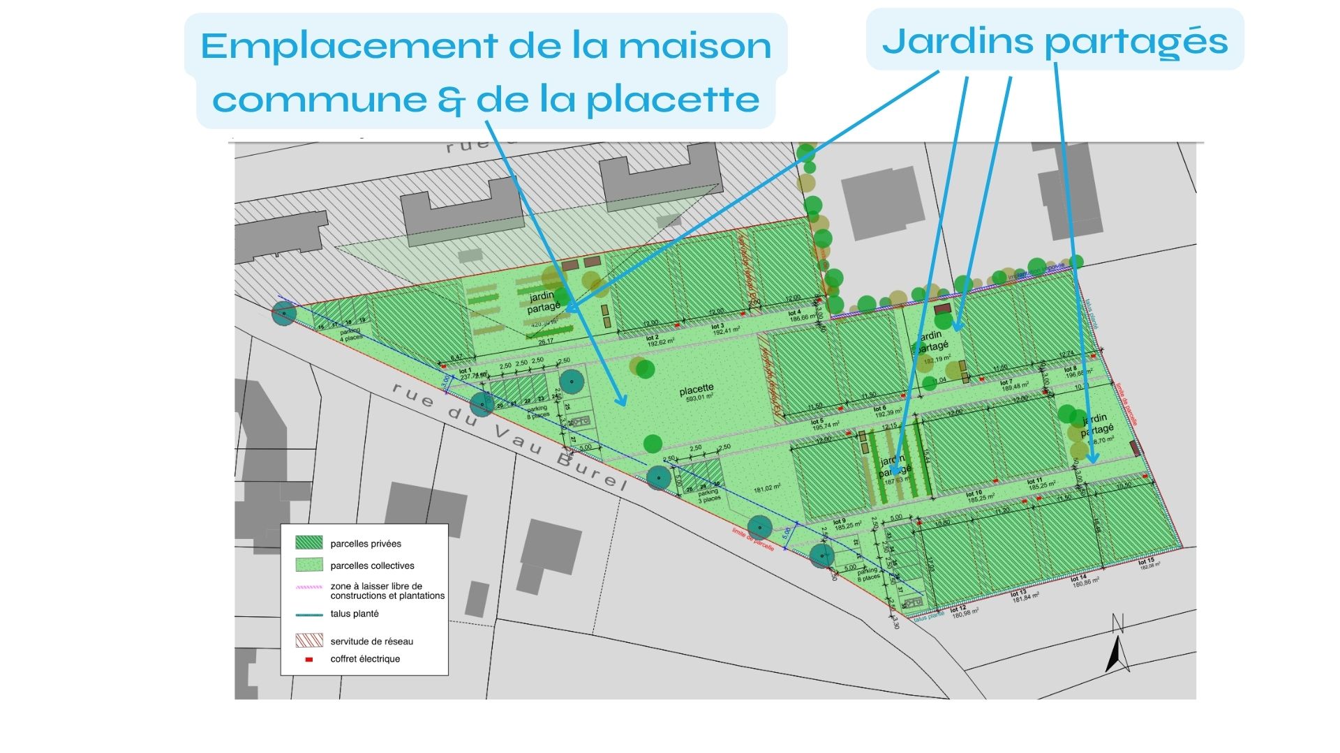 Le plan indicatif déposé dans le permis d'aménager