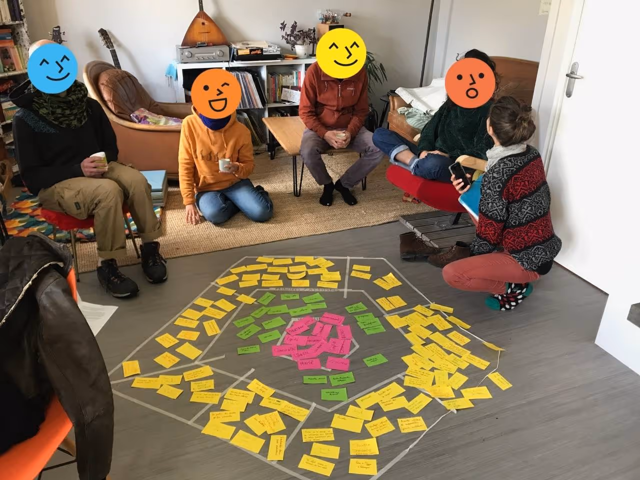 Exemple d'un mandala holistique du collectif du hameau léger du champs des Alouettes