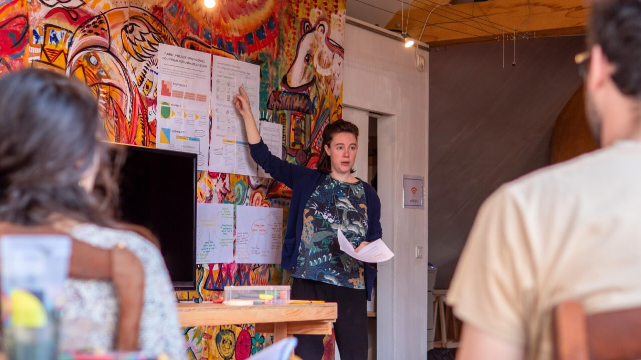 Facilitation d'un atelier lors d'un formation organisé par Hameaux Légers