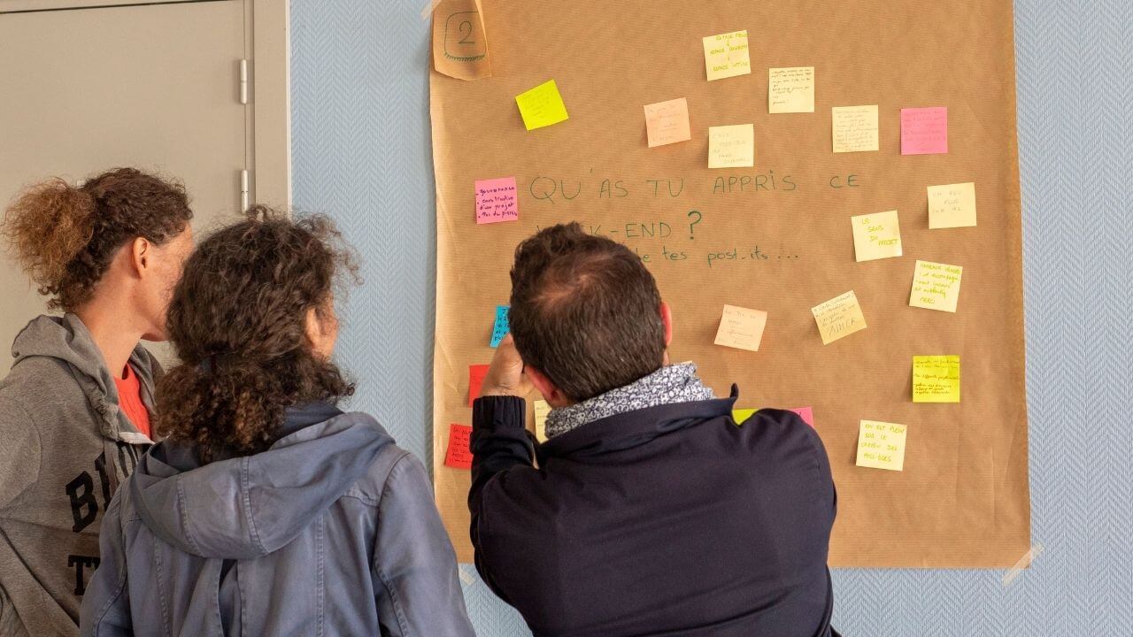 Participantes et participants lors d'un événement d'appel à projet.