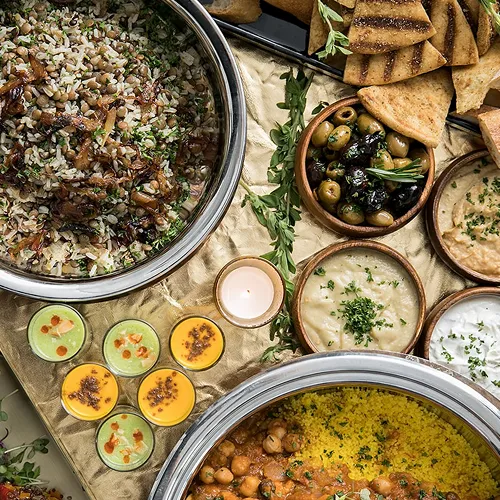Mediterranean dishes and drinks created by the chefs at Bartleby & Sage.
