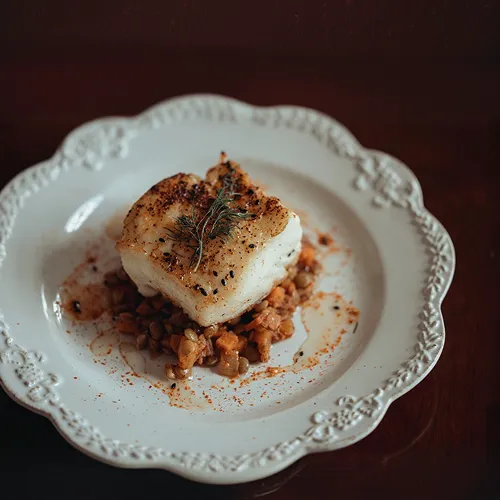 Seared sea bass on a cloud of vegetables created by the chef of Bartleby & Sage. 