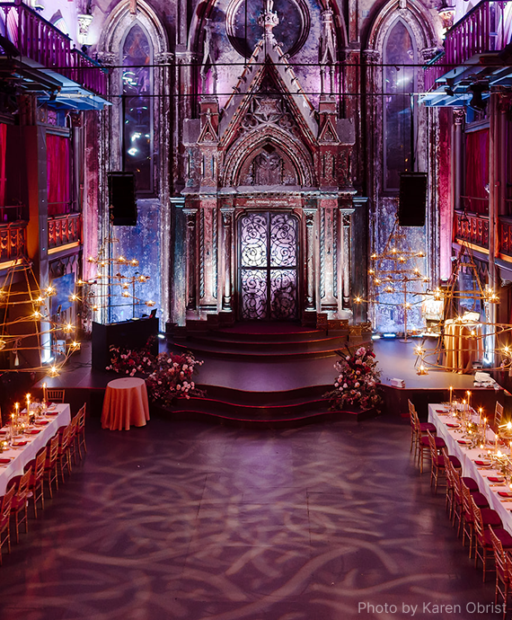 A wedding inside the Angel Orensanz planned and catered by Bartleby & Sage.