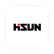 HSUN logo with bold black letters and a small red square above the letter H.