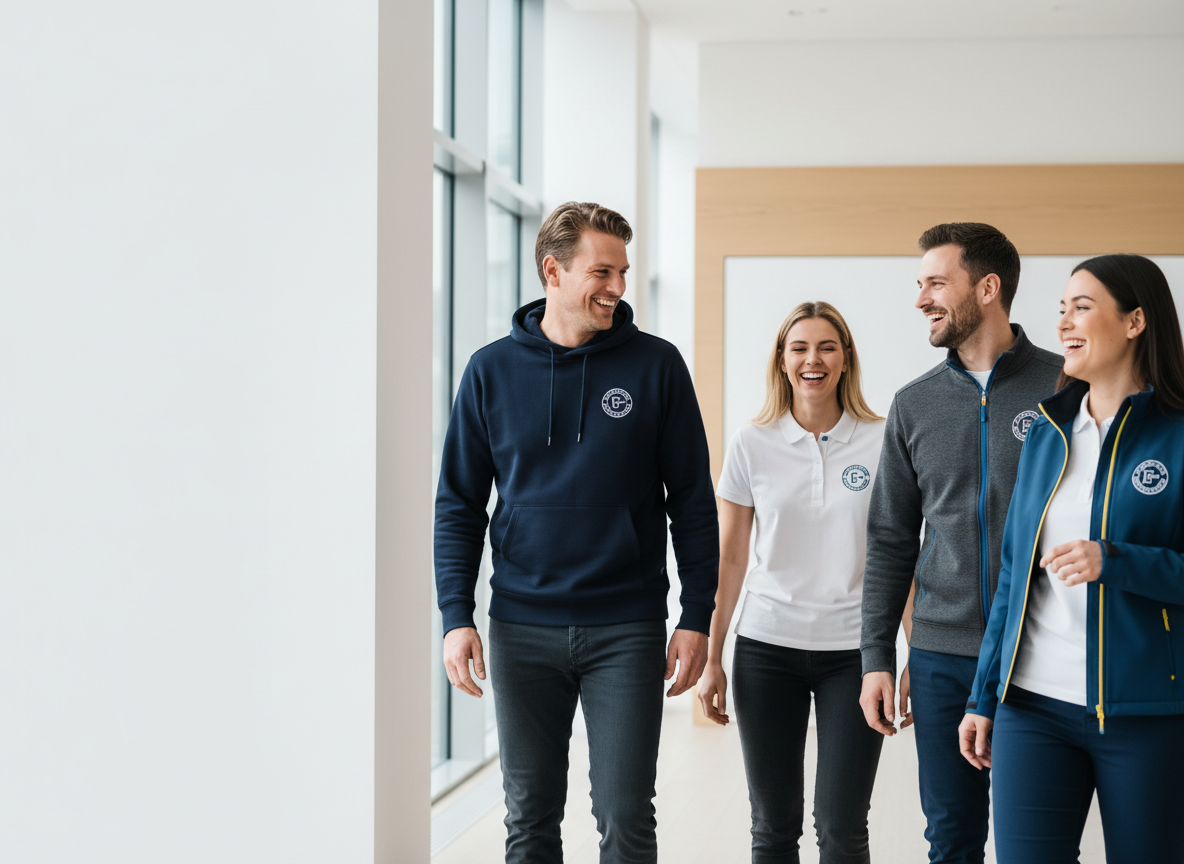 Teamwear im Corporate Design – bestickt mit Firmenlogo