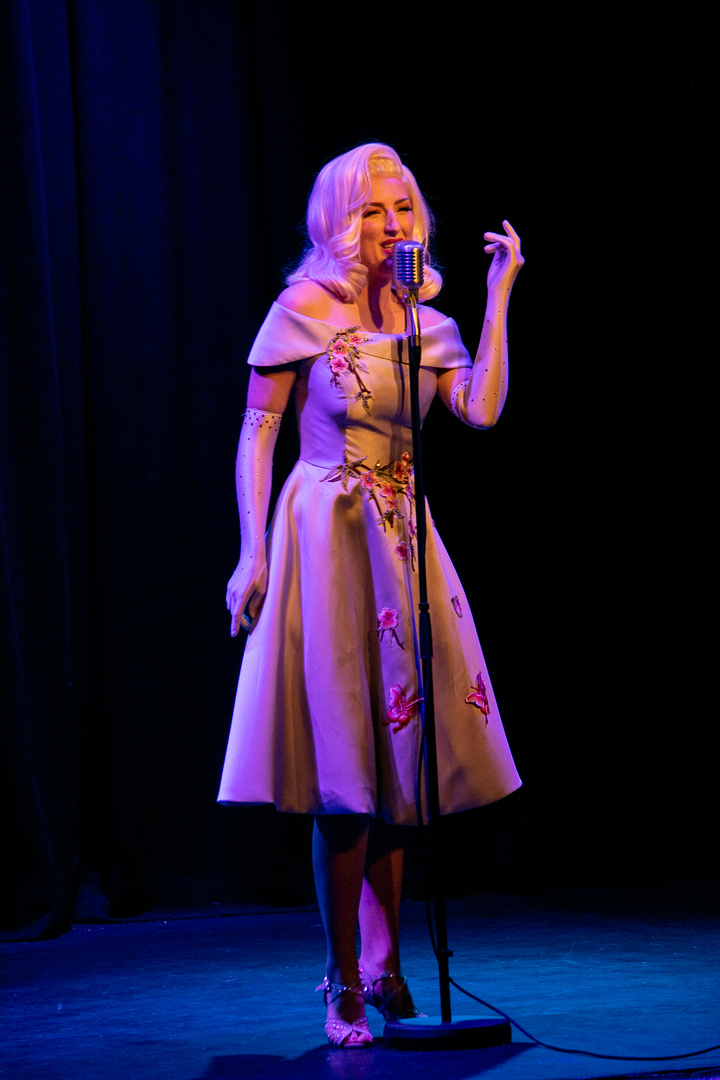 Jazz singer performing