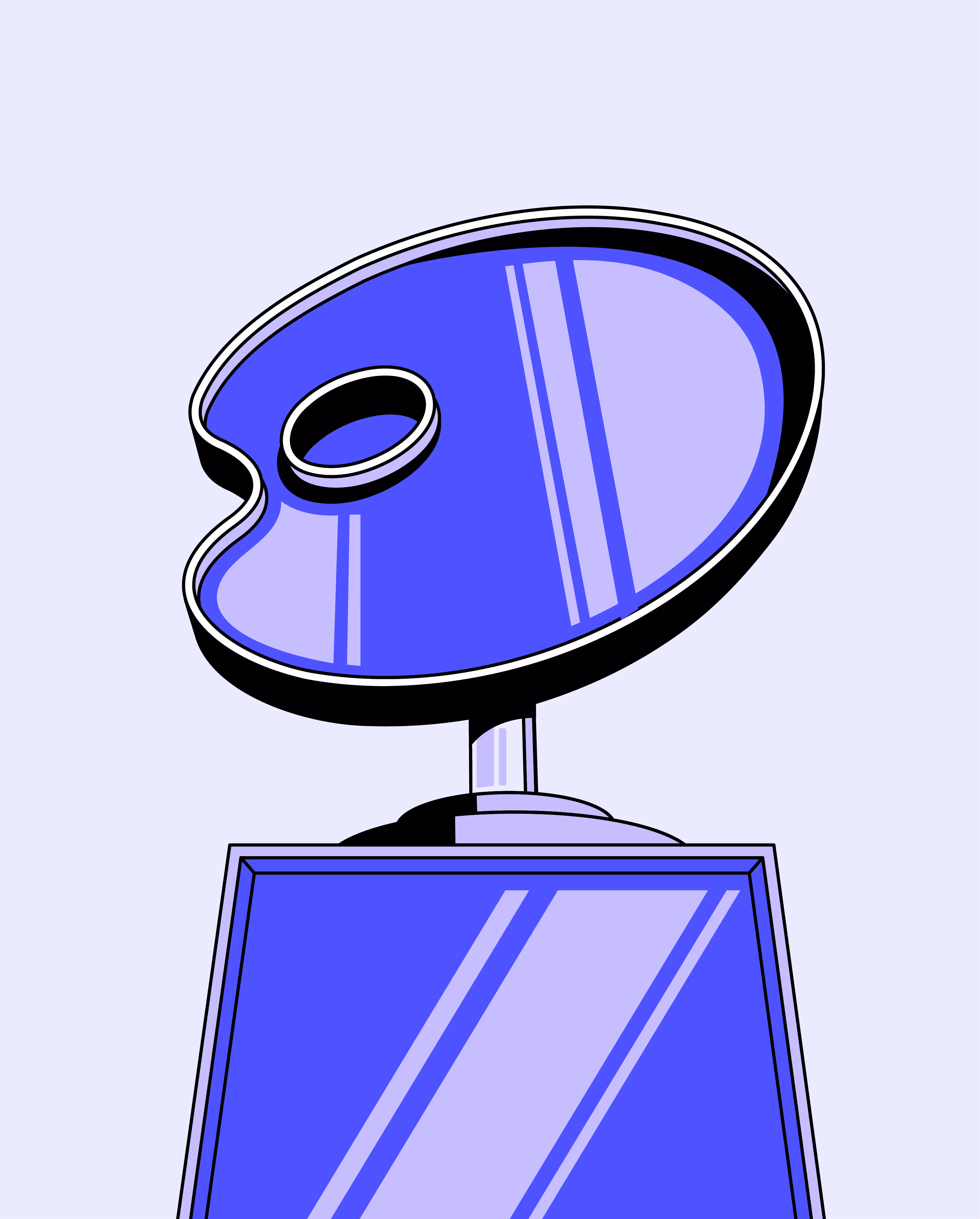 Illustration d'un trophée en forme de palette de peinture
