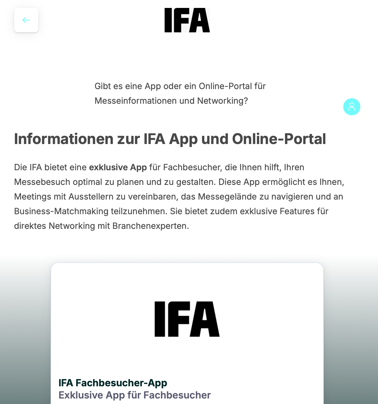 Frontnow Advisor teilt Informationen zur IFA App und dem Online-Portal für Fachbesucher, inklusive Messeplanung, Navigation und Networking-Funktionen.