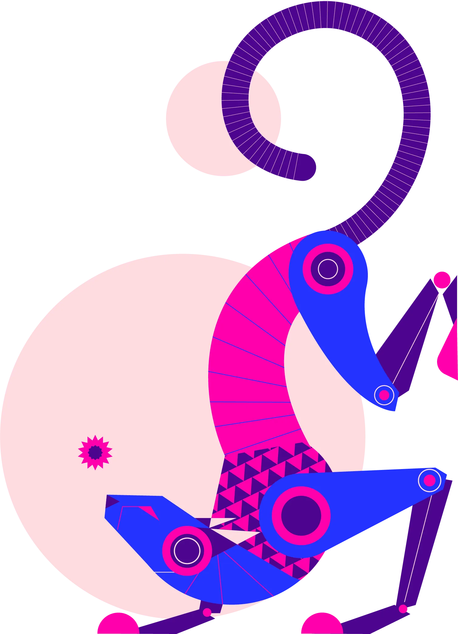 Illustrazione di un leopardo meccanico