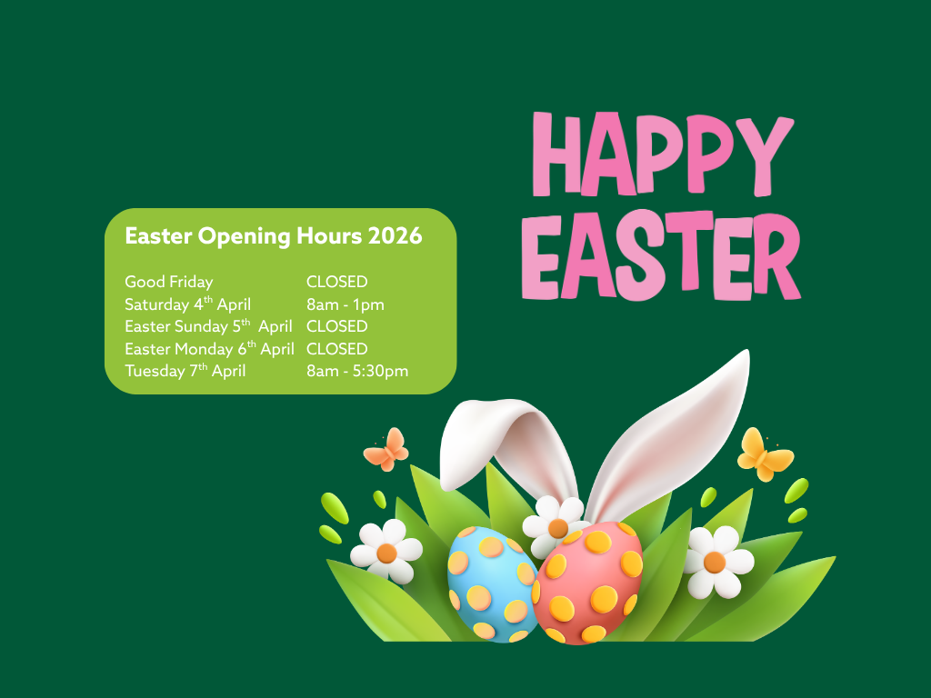 Hunts Easter opening hours