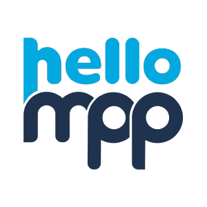 HelloMPP is MPP's proprietary analytics platform and client portal. This is the logo for HelloMPP.
