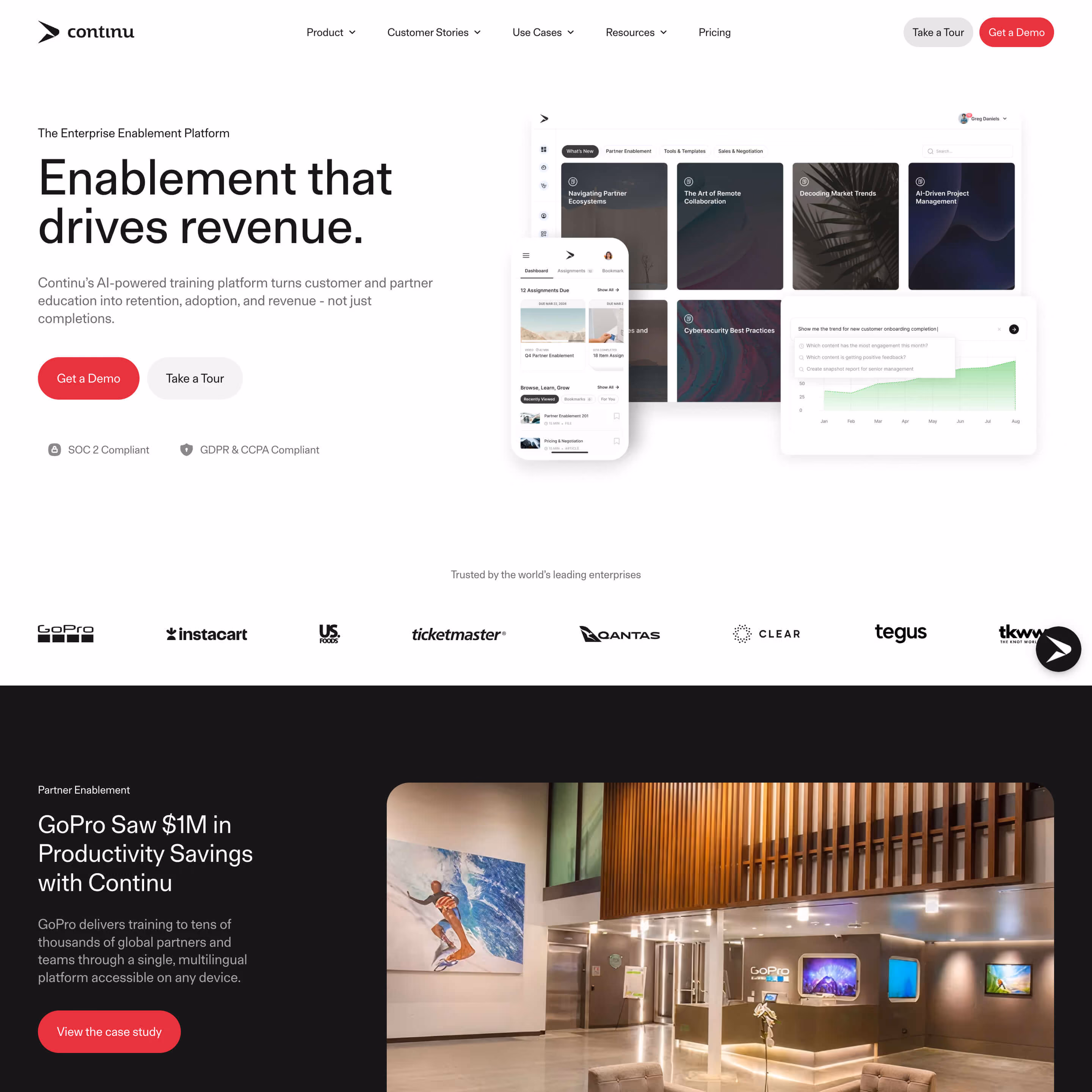 continu homepage screenshot