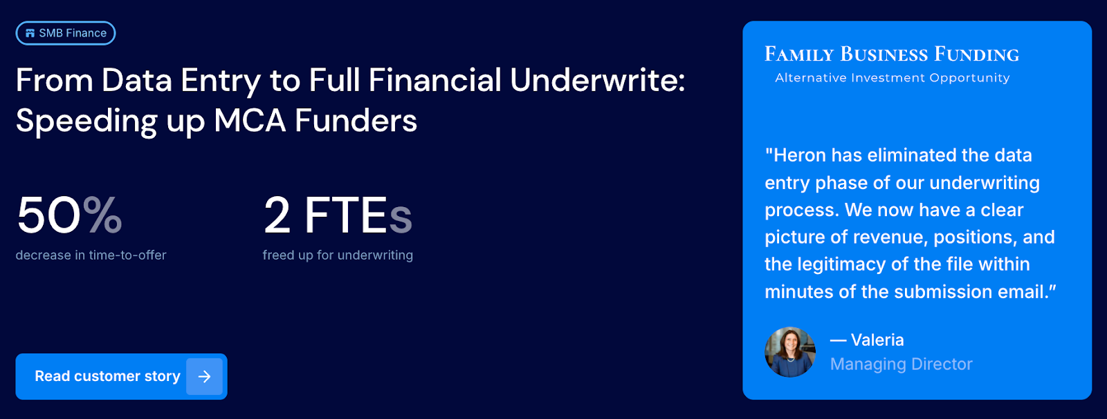 Family Business Funding Heron case study