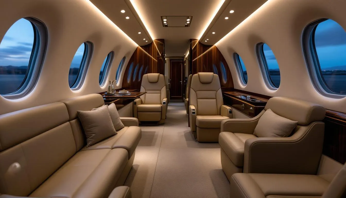 The image depicts a sleek private jet parked at an airport, symbolizing the concept of fractional ownership in aircraft. This arrangement allows multiple owners to share the costs and benefits of private flight, including predictable expenses and access to an entire fleet of aircraft, all while enjoying exceptional service and the freedom to fly to various destinations.