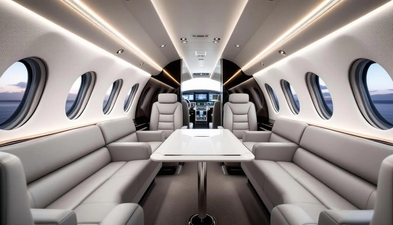 The image illustrates the concept of fractional jet ownership, showcasing a sleek private jet on the tarmac, emphasizing the benefits of private aviation such as reduced operating costs and shared ownership among fractional jet owners. This approach allows for more accessible private jet travel while managing expenses like maintenance and fuel costs.