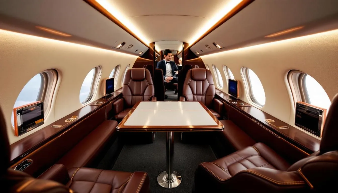 The image showcases various private jet options, highlighting different aircraft types including light jets and midsize jets, along with information about private jet cards and fractional ownership programs. It emphasizes the benefits of private aviation, such as guaranteed availability and the ability to save time while traveling.